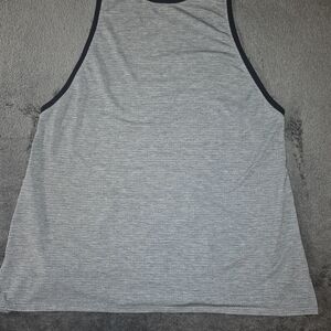Lululemon Tie-Back Tank Top | Gray & Black | Size Medium | Open Back Workout Tan